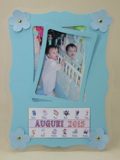 Calendario baby azzurro 10x15 13x18